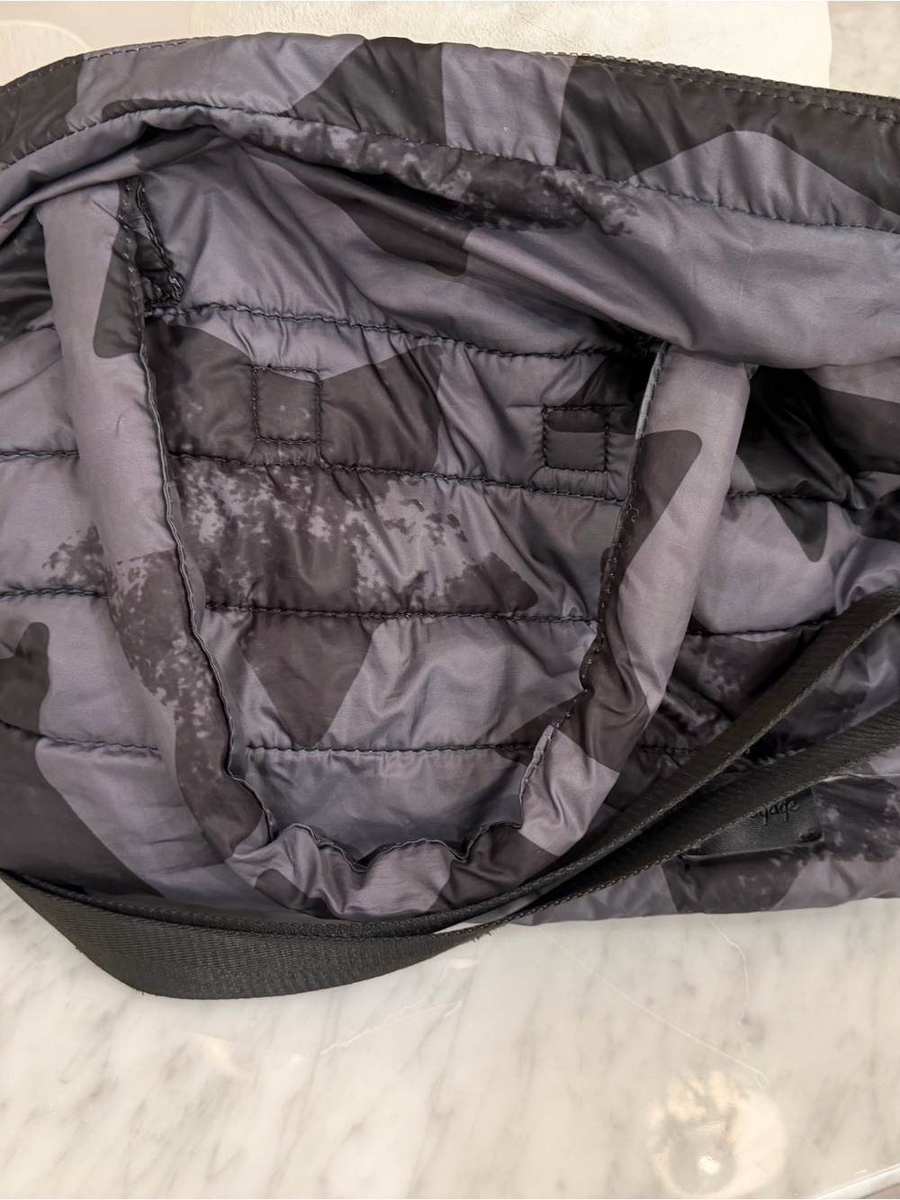 7 AM Quilted Gray Camouflage Diaper Bag